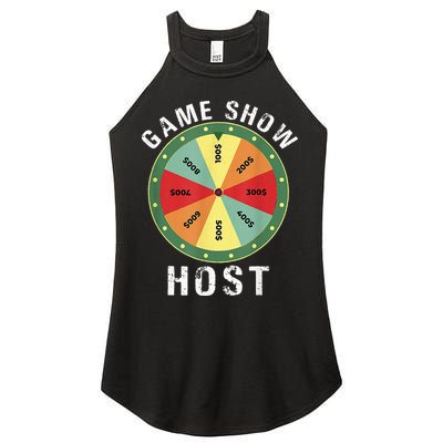 Game Show Host Trivia Board Game Night Questions Vintage Women's Perfect Tri Rocker Tank