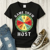 Game Show Host Trivia Board Game Night Questions Vintage Womens T-Shirt