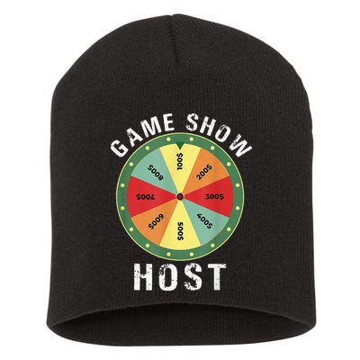 Game Show Host Trivia Board Game Night Questions Vintage Short Acrylic Beanie