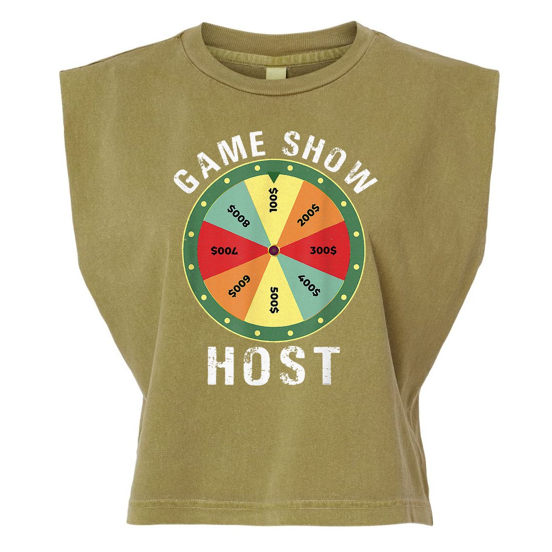 Game Show Host Trivia Board Game Night Questions Vintage Garment-Dyed Women's Muscle Tee