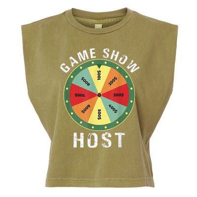 Game Show Host Trivia Board Game Night Questions Vintage Garment-Dyed Women's Muscle Tee