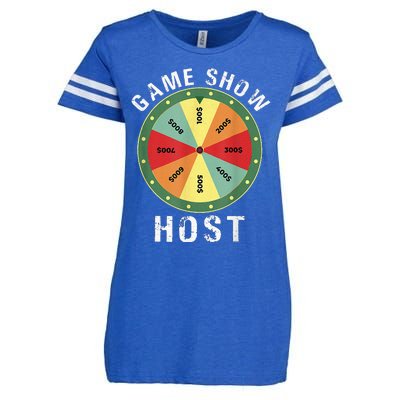 Game Show Host Trivia Board Game Night Questions Vintage Enza Ladies Jersey Football T-Shirt