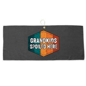 Grandkids Spoiled Here Large Microfiber Waffle Golf Towel