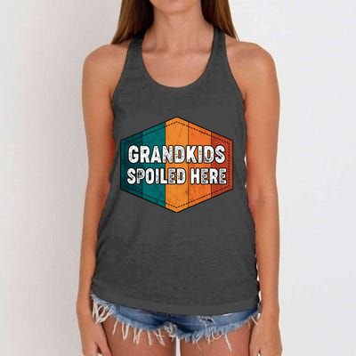 Grandkids Spoiled Here Women's Knotted Racerback Tank