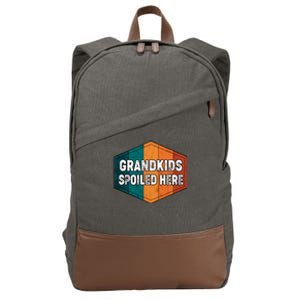 Grandkids Spoiled Here Cotton Canvas Backpack