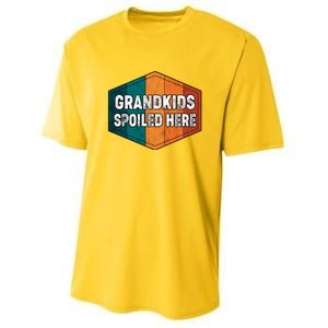 Grandkids Spoiled Here Youth Performance Sprint T-Shirt