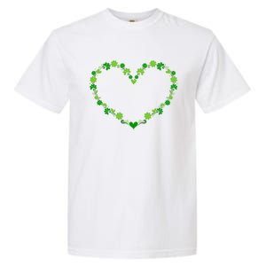 Green shamrock heart for St Patricks day celebration outfit Garment-Dyed Heavyweight T-Shirt