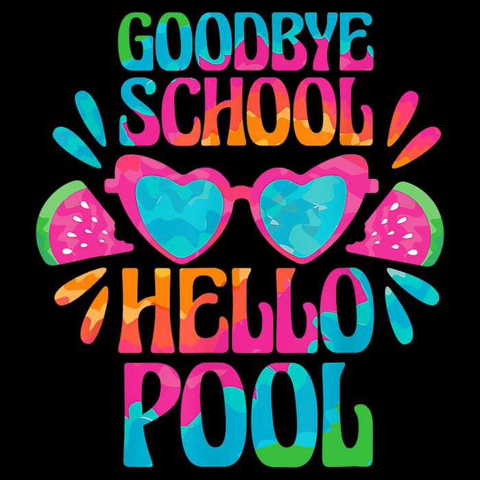Goodbye School Hello Pool Watermelon Last Day Of School Impact Tech Backpack