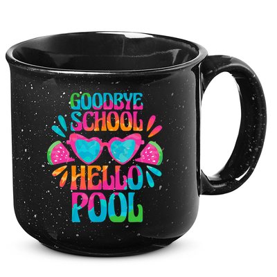 Goodbye School Hello Pool Watermelon Last Day Of School 15oz Campfire Ceramic Mug