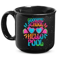 Goodbye School Hello Pool Watermelon Last Day Of School 15oz Campfire Ceramic Mug