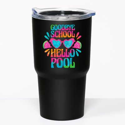 Goodbye School Hello Pool Watermelon Last Day Of School Tumbler