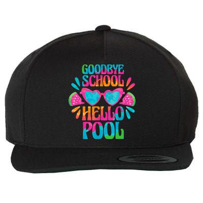Goodbye School Hello Pool Watermelon Last Day Of School Wool Snapback Cap