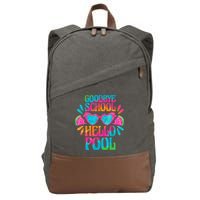 Goodbye School Hello Pool Watermelon Last Day Of School Cotton Canvas Backpack