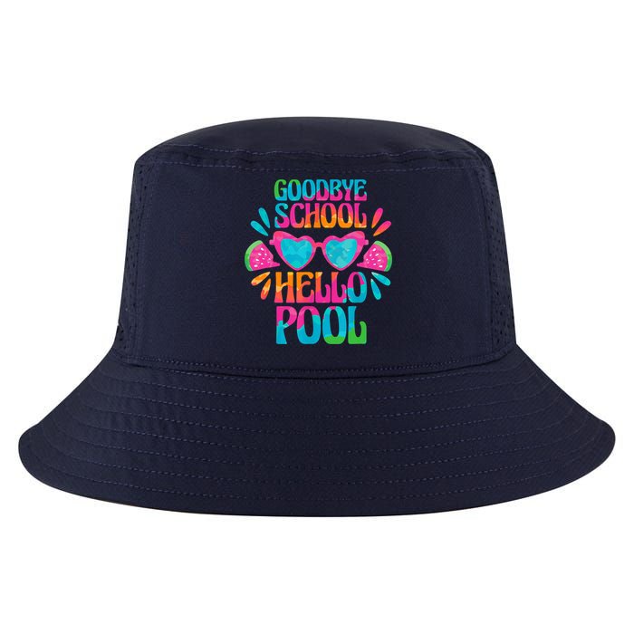 Goodbye School Hello Pool Watermelon Last Day Of School Cool Comfort Performance Bucket Hat