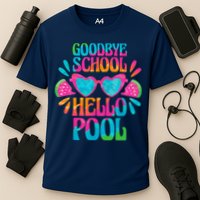 Goodbye School Hello Pool Watermelon Last Day Of School Performance Shirt