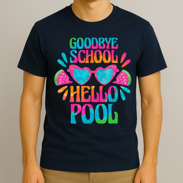 Goodbye School Hello Pool Watermelon Last Day Of School T-Shirt