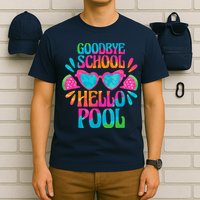 Goodbye School Hello Pool Watermelon Last Day Of School T-Shirt