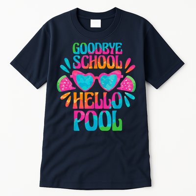 Goodbye School Hello Pool Watermelon Last Day Of School Tall T-Shirt