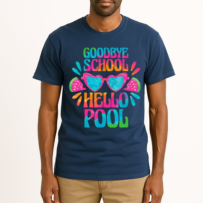Goodbye School Hello Pool Watermelon Last Day Of School Tall T-Shirt
