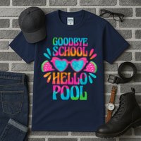 Goodbye School Hello Pool Watermelon Last Day Of School Tall T-Shirt