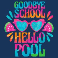 Goodbye School Hello Pool Watermelon Last Day Of School Drawstring Bag
