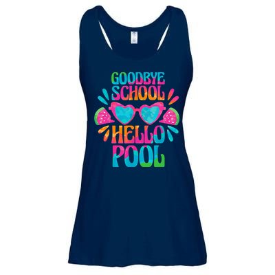 Goodbye School Hello Pool Watermelon Last Day Of School Ladies Essential Flowy Tank