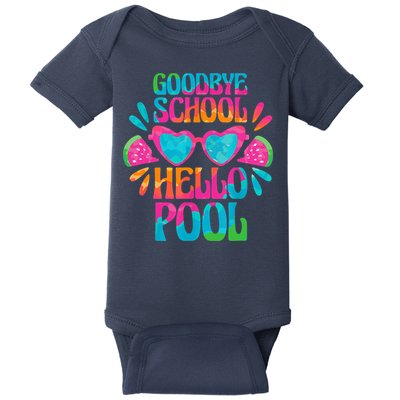 Goodbye School Hello Pool Watermelon Last Day Of School Baby Bodysuit