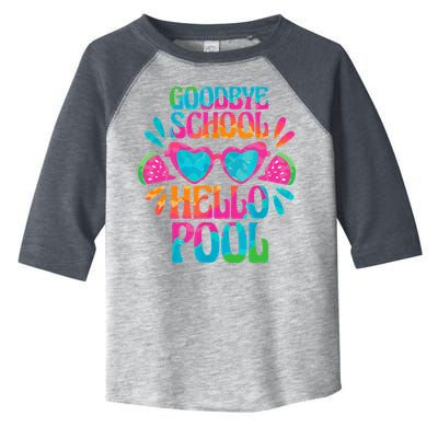 Goodbye School Hello Pool Watermelon Last Day Of School Toddler Fine Jersey T-Shirt