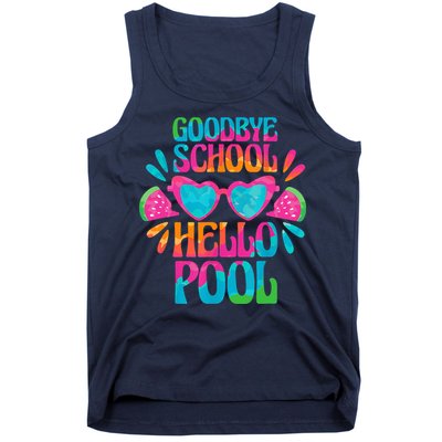 Goodbye School Hello Pool Watermelon Last Day Of School Tank Top