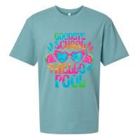 Goodbye School Hello Pool Watermelon Last Day Of School Sueded Cloud Jersey T-Shirt