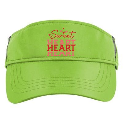 Groovy Sweet Heart Retro Valentine's Day Gift Adult Drive Performance Visor