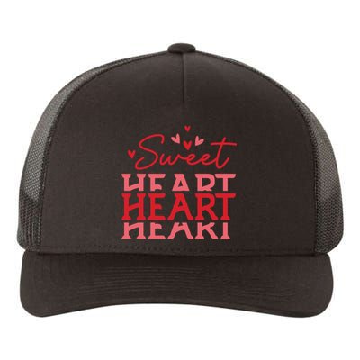 Groovy Sweet Heart Retro Valentine's Day Gift Yupoong Adult 5-Panel Trucker Hat