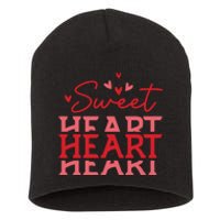 Groovy Sweet Heart Retro Valentine's Day Gift Short Acrylic Beanie