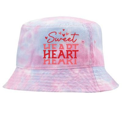 Groovy Sweet Heart Retro Valentine's Day Gift Tie-Dyed Bucket Hat