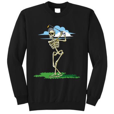 Golfing Skeleton Halloween Golf Halloween Golfer Sweatshirt