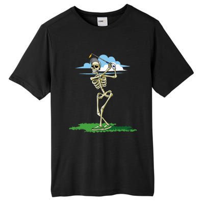 Golfing Skeleton Halloween Golf Halloween Golfer Tall Fusion ChromaSoft Performance T-Shirt