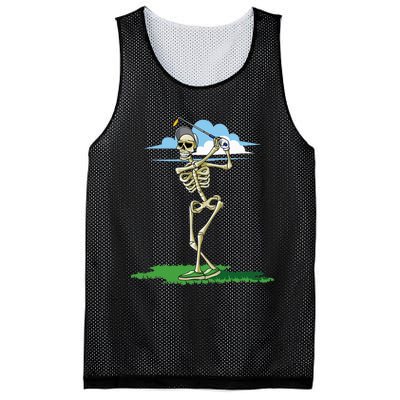 Golfing Skeleton Halloween Golf Halloween Golfer Mesh Reversible Basketball Jersey Tank