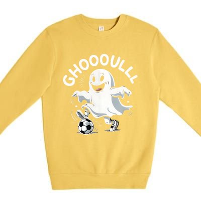 Ghost Soccer Halloween Gift Premium Crewneck Sweatshirt