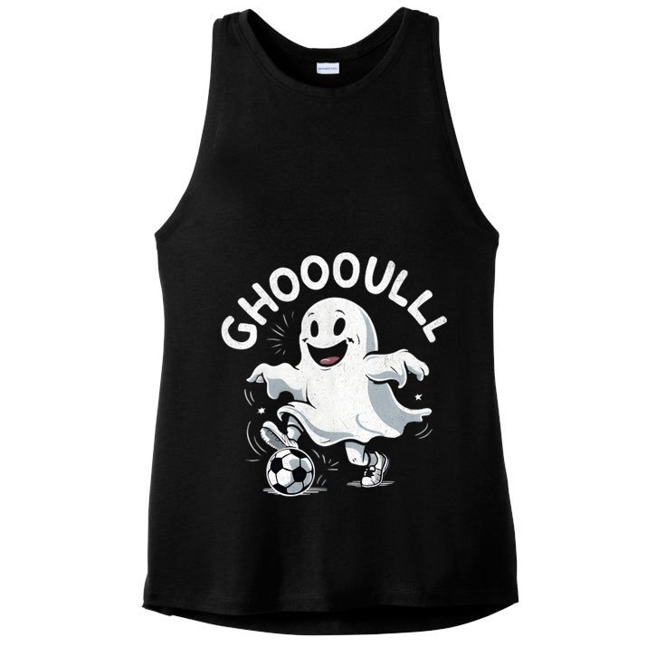 Ghost Soccer Halloween Gift Ladies PosiCharge Tri-Blend Wicking Tank