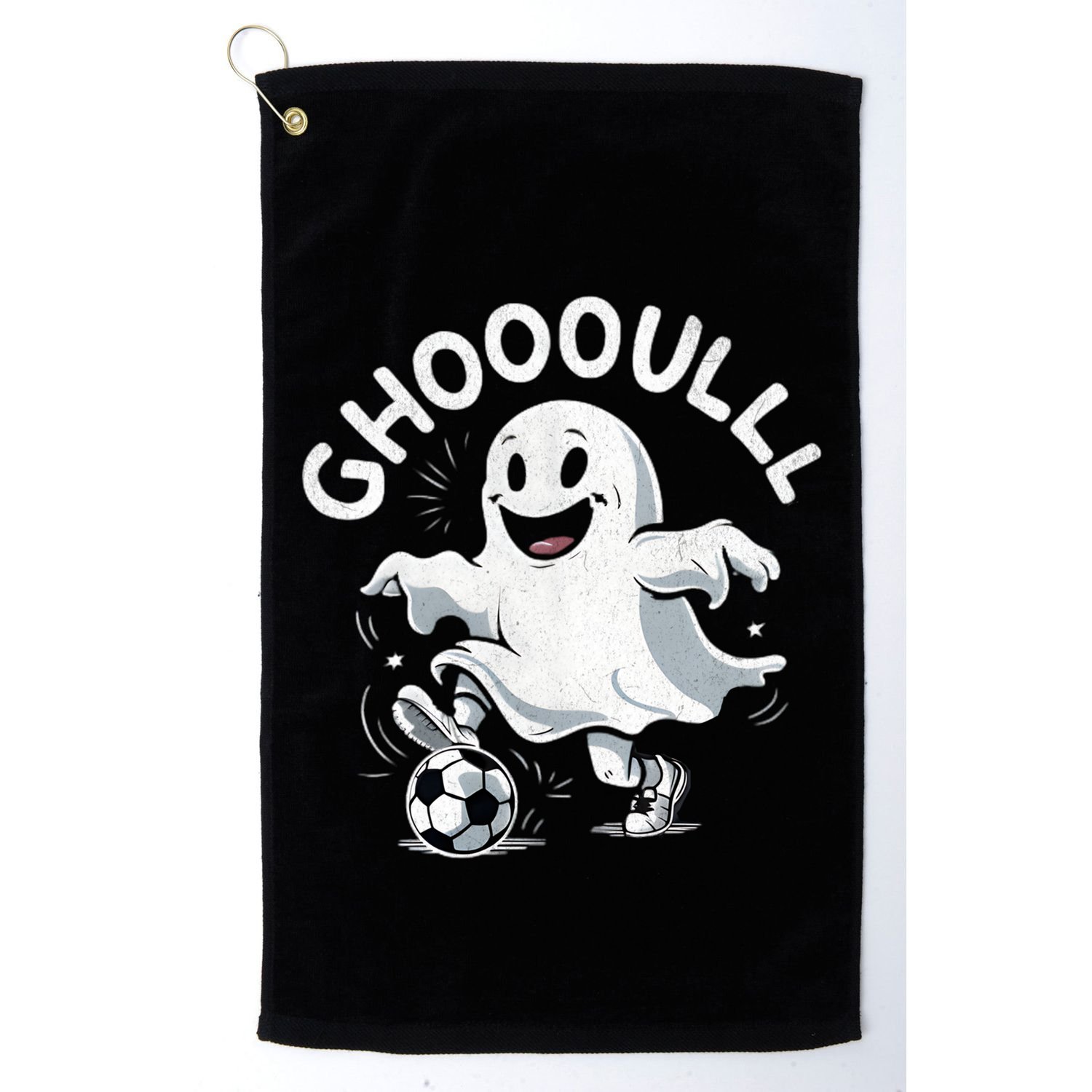 Ghost Soccer Halloween Gift Golf Towel