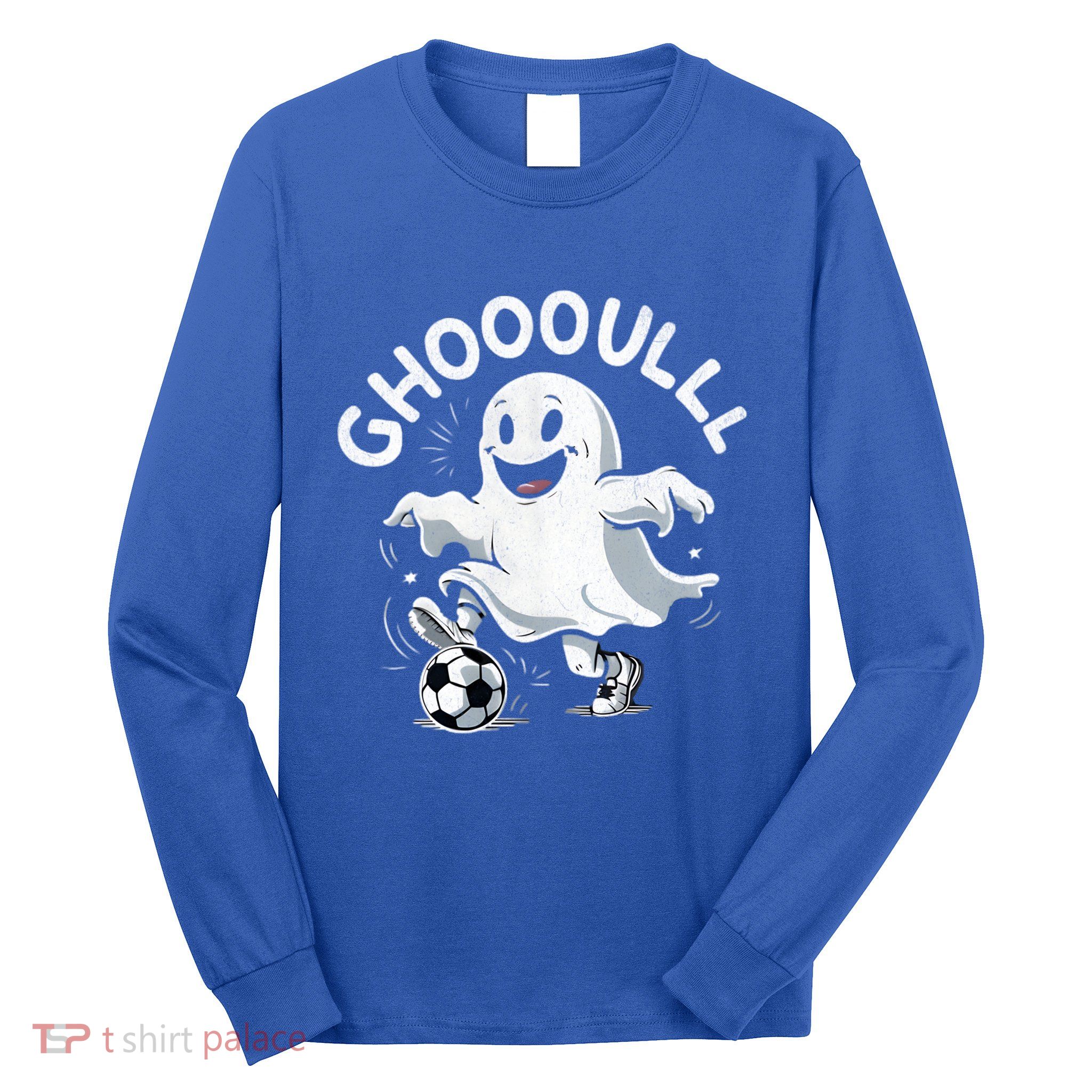 Ghost Soccer Halloween Gift Long Sleeve Shirt