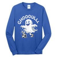 Ghost Soccer Halloween Gift Tall Long Sleeve T-Shirt