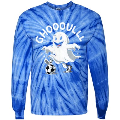 Ghost Soccer Halloween Gift Tie-Dye Long Sleeve Shirt