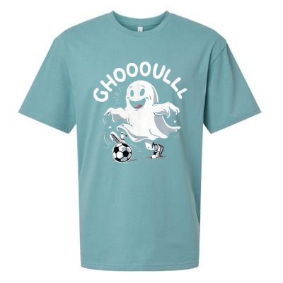 Ghost Soccer Halloween Gift Sueded Cloud Jersey T-Shirt