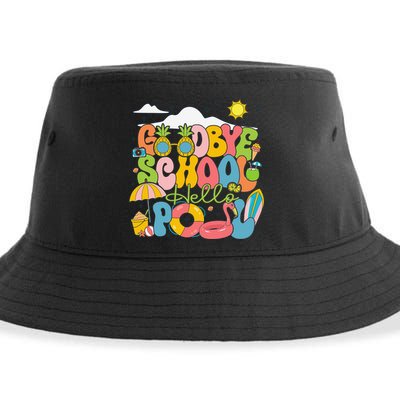 Goodbye School Hello Pool Schools Out For Summer Costume Sustainable Bucket Hat