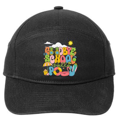 Goodbye School Hello Pool Schools Out For Summer Costume 7-Panel Snapback Hat