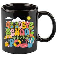 Goodbye School Hello Pool Schools Out For Summer Costume 11oz C Handle Ceramic Mug