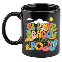 Goodbye School Hello Pool Schools Out For Summer Costume 11oz C Handle Ceramic Mug