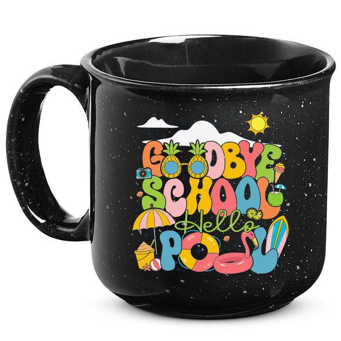 Goodbye School Hello Pool Schools Out For Summer Costume 15oz Campfire Ceramic Mug