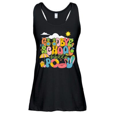 Goodbye School Hello Pool Schools Out For Summer Costume Ladies Essential Flowy Tank